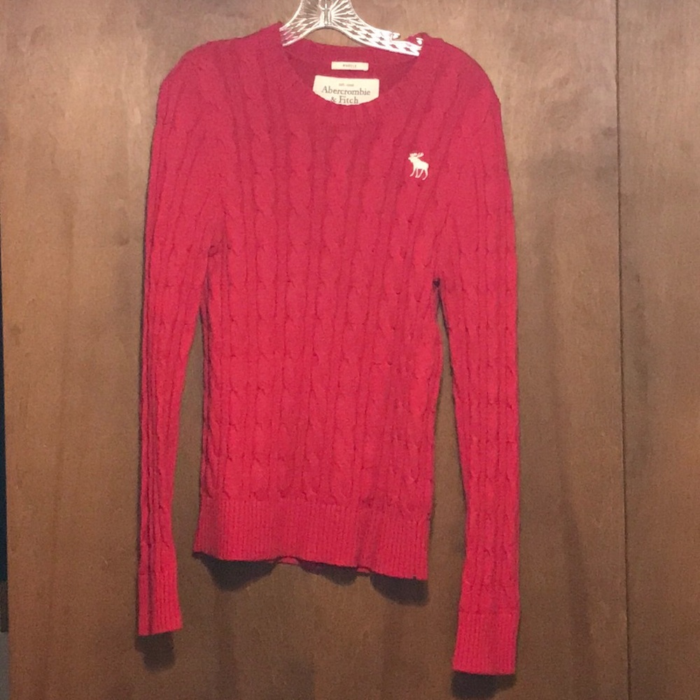 Red Abercrombie “Muscle” sweater